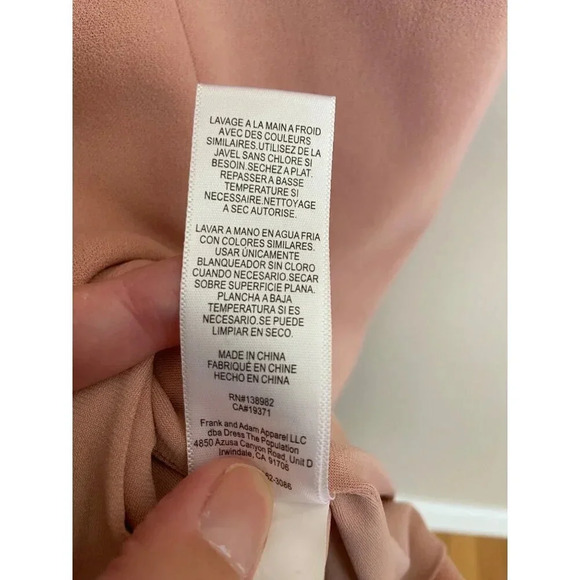 Dress the Population NWT Eden High Neck Halter Bodycon Midi Dress in Blush Pink - Picture 12 of 13